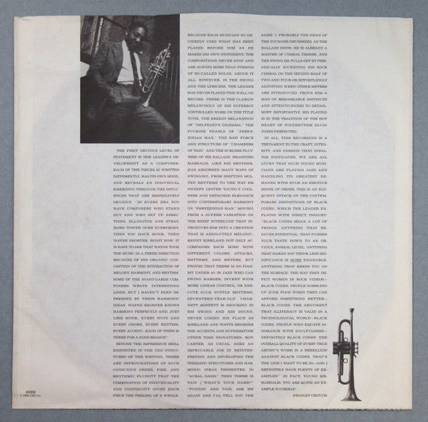 Wynton Marsalis - Black Codes (From The Underground) (Vinyl, LP, Album, Stereo) Very Good (VG) / Very Good (VG)
