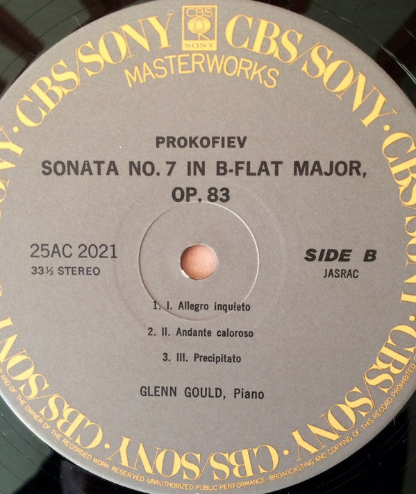 Glenn Gould - Sonata No. 3 / Sonata No. 7 (Vinyl, LP, Stereo) Very Good Plus (VG+) / Very Good Plus (VG+)