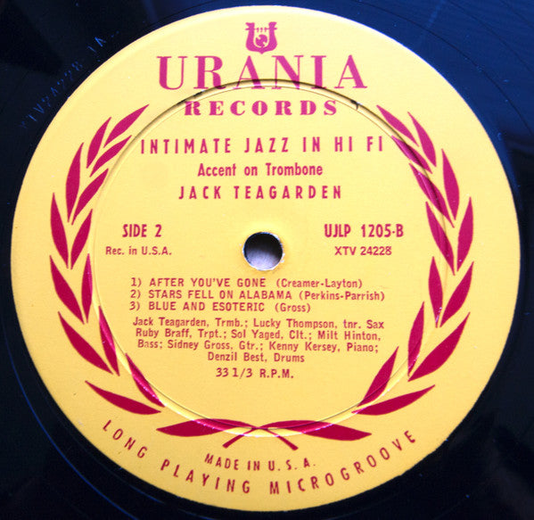 Jack Teagarden - Accent On Trombone (Vinyl, LP, Album, Mono) Very Good (VG) / Poor (P)
