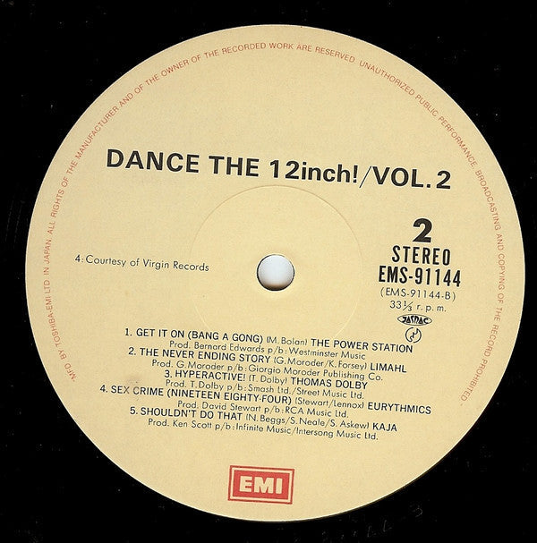 Various - Dance The 12inch! Vol.2 (Vinyl, LP, Compilation, Stereo) Near Mint (NM or M-) / Very Good Plus (VG+)