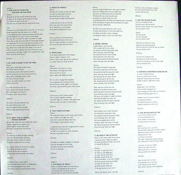 The Stanley Brothers - Hymns And Sacred Songs (Vinyl, LP, Album, Reissue, Mono) Very Good Plus (VG+) / Very Good (VG)