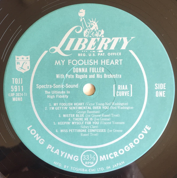 Donna Fuller - My Foolish Heart (Vinyl, LP, Reissue, Mono) Very Good Plus (VG+) / Very Good Plus (VG+)