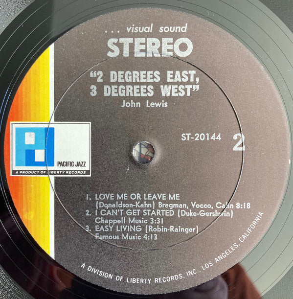 John Lewis (2) - 2 Degrees East, 3 Degrees West (Vinyl, LP, Album, Reissue, Stereo) Good Plus (G+) / Very Good (VG)