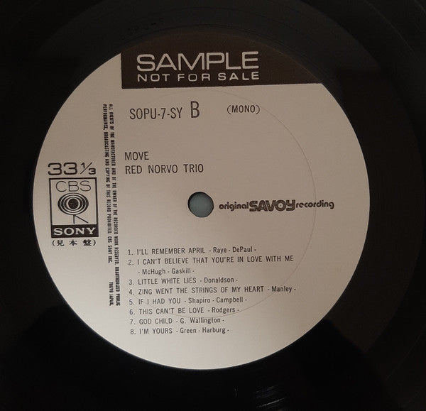 The Red Norvo Trio - Move! (Vinyl, LP, Promo, Reissue, Mono) Very Good Plus (VG+) / Good Plus (G+)