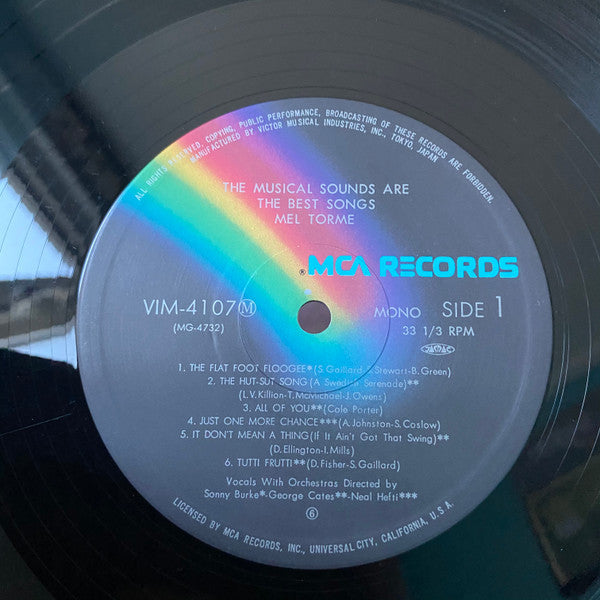 Mel Tormé - Musical Sounds Are The Best Songs (Vinyl, LP, Mono) Very Good Plus (VG+) / Very Good (VG)