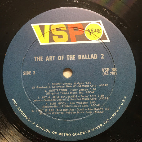 Various - The Art Of The Ballad 2 (Vinyl, LP, Compilation, Mono) Good Plus (G+) / Very Good (VG)