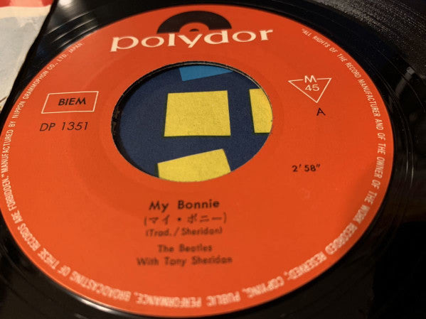 The Beatles - マイ・ボニー = My Bonie / The Saints = ザ・セインツ (Vinyl, 7", 45 RPM, Single, Reissue, Repress, Mono) Very Good (VG) / Good (G)
