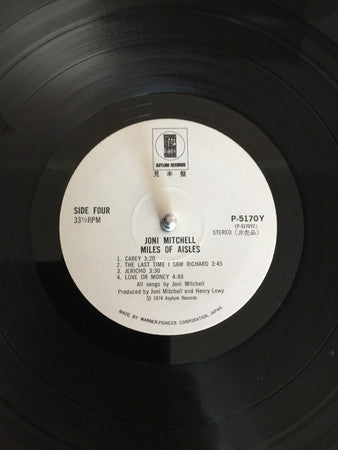 Joni Mitchell - Miles Of Aisles (2xVinyl, LP, Album, Promo) Very Good Plus (VG+) / Very Good Plus (VG+)