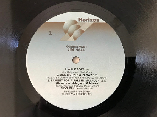 Jim Hall - Commitment (Vinyl, LP, Stereo) Very Good (VG) / Very Good (VG)