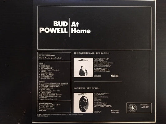 Bud Powell - At Home (Vinyl, LP, Album, Promo) Near Mint (NM or M-) / Very Good Plus (VG+)