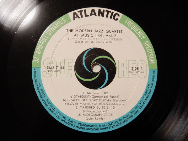 The Modern Jazz Quartet - The Modern Jazz Quartet At Music Inn — Volume 2 (Vinyl, LP, Album, Stereo) Very Good (VG) / Very Good (VG)