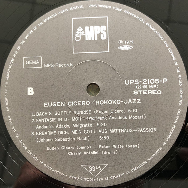 Eugen Cicero - Rokoko Jazz (Vinyl, LP, Album) Very Good Plus (VG+) / Near Mint (NM or M-)