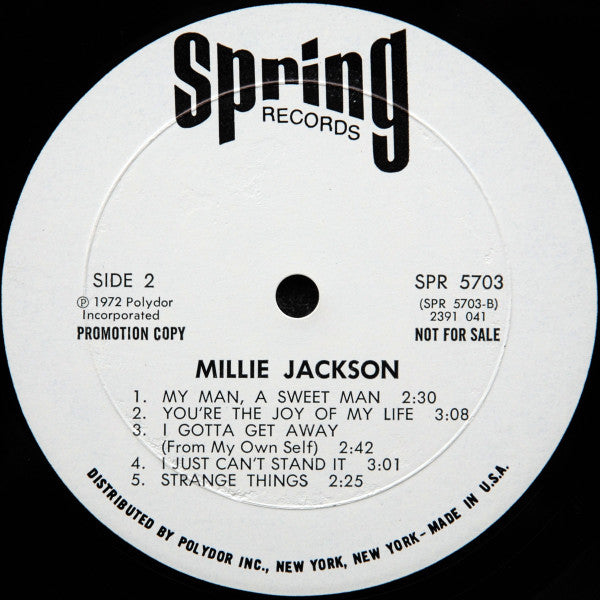 Millie Jackson - Millie Jackson (Vinyl, LP, Album, Promo) Very Good (VG) / Good Plus (G+)