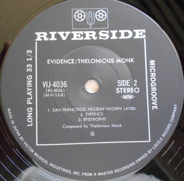 Thelonious Monk - Evidence (Vinyl, LP, Album) Very Good Plus (VG+) / Very Good (VG)