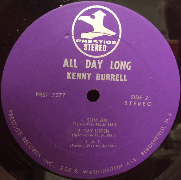Kenny Burrell - All Day Long (Vinyl, LP, Album, Reissue, Remastered, Stereo) Very Good Plus (VG+) / Good Plus (G+)