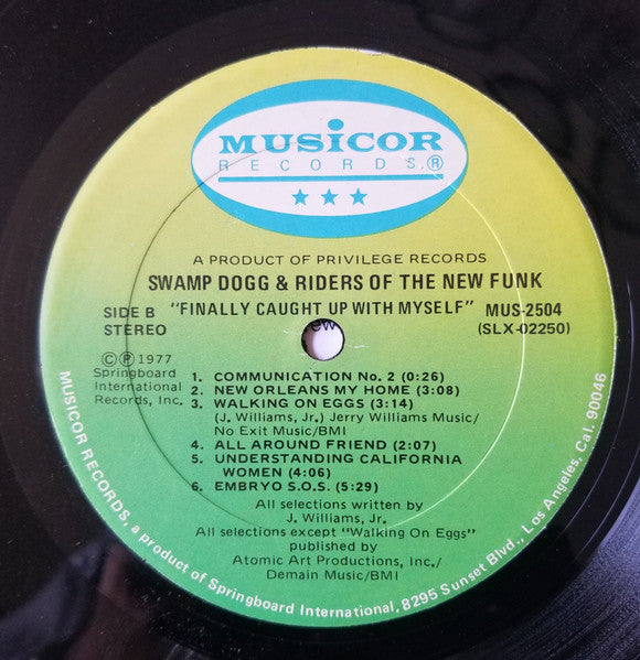 Swamp Dogg - Finally Caught Up With Myself (Vinyl, LP, Album, Stereo) Very Good (VG) / Good Plus (G+)