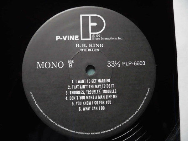 BB King - The Blues (Vinyl, LP, Album, Reissue, Mono) Very Good Plus (VG+) / Very Good (VG)
