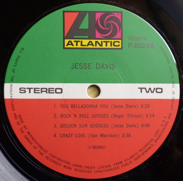 Jesse Ed Davis - ¡ Jesse Davis! (Vinyl, LP, Album, Reissue, Stereo) Very Good Plus (VG+) / Very Good Plus (VG+)