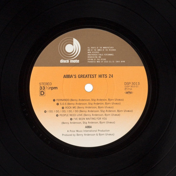 ABBA - ABBA's Greatest Hits 24 (2xVinyl, LP, Compilation, Repress) Very Good Plus (VG+) / Very Good (VG)