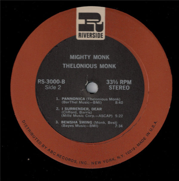 Thelonious Monk - Mighty Monk (Vinyl, LP, Album, Reissue, Remastered)