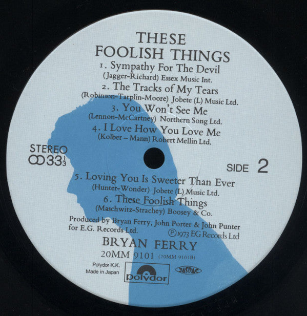 Bryan Ferry - These Foolish Things (Vinyl, LP, Album, Reissue) Very Good Plus (VG+) / Very Good Plus (VG+)