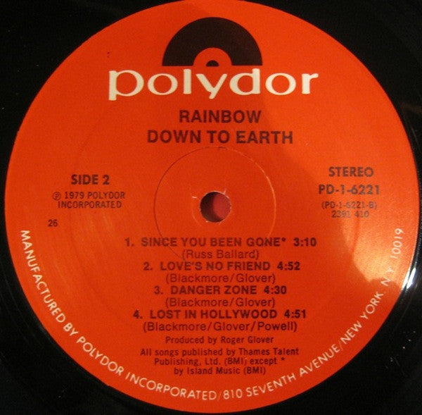Rainbow - Down To Earth (Vinyl, LP, Album)