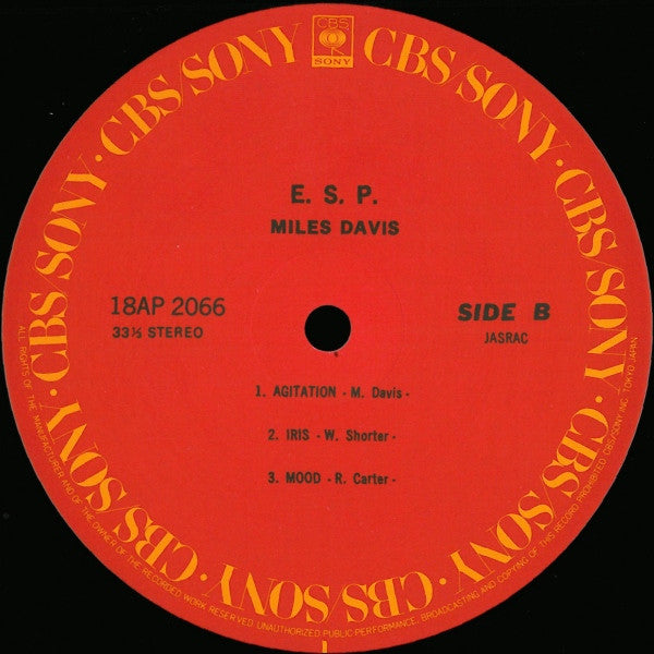 Miles Davis - E.S.P. (Vinyl, LP, Album, Reissue)
