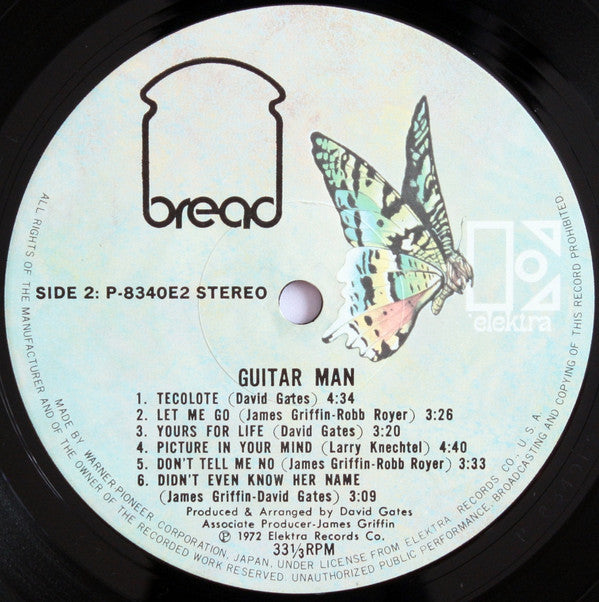 Bread - Guitar Man (Vinyl, LP, Album) Very Good Plus (VG+) / Very Good Plus (VG+)