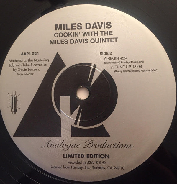 The Miles Davis Quintet - Cookin' With The Miles Davis Quintet (Vinyl, LP, Album, Limited Edition, Reissue, Mono) Very Good Plus (VG+) / Generic
