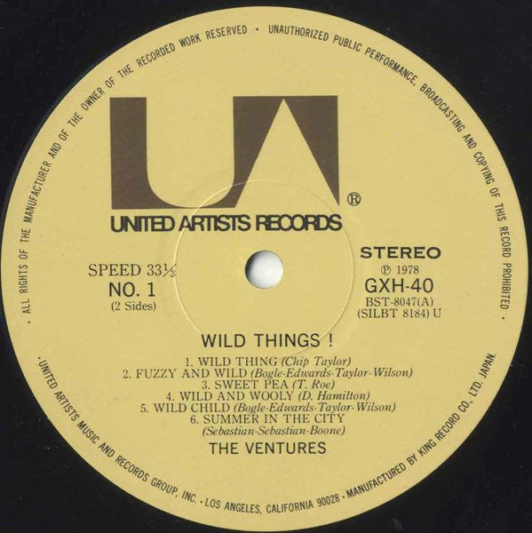 The Ventures - Wild Things! (Vinyl, LP, Album, Stereo, Reissue)