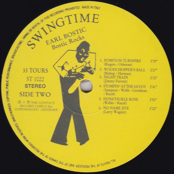Earl Bostic - Bostic Rocks - Hits Of The Swing Age (Vinyl, Album, LP, Stereo) Good Plus (G+) / Very Good (VG)