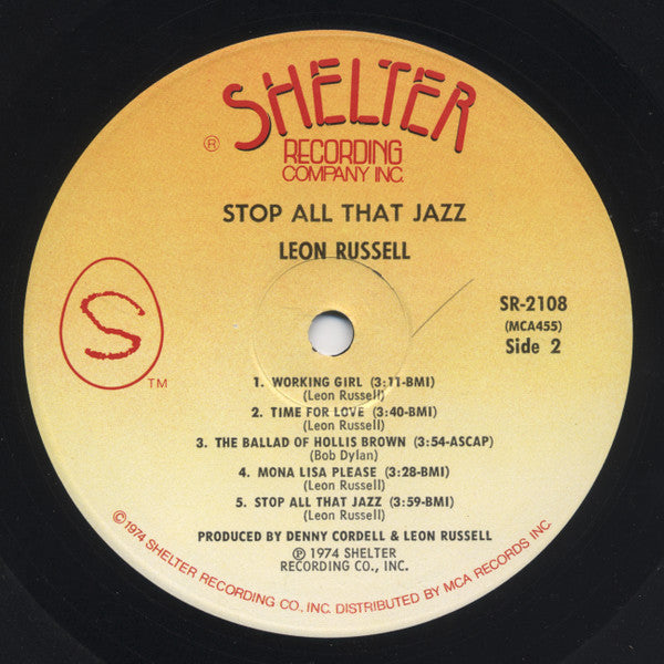 Leon Russell - Stop All That Jazz (Vinyl, LP, Album) Good Plus (G+) / Good Plus (G+)