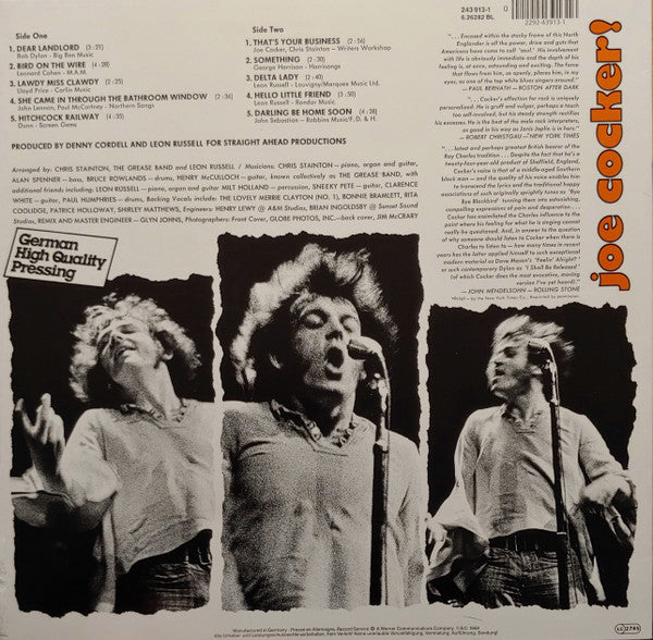 Joe Cocker - Joe Cocker! (Vinyl, LP, Album, Reissue) Very Good Plus (VG+) / Very Good Plus (VG+)