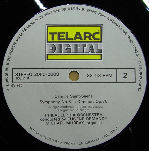 Camille Saint-Saëns - Symphony Nº3 «Organ» (Vinyl, LP, Stereo) Very Good Plus (VG+) / Very Good Plus (VG+)