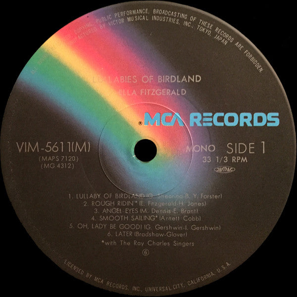Ella Fitzgerald - Lullabies Of Birdland (Vinyl, LP, Album, Reissue, Mono) Near Mint (NM or M-) / Very Good Plus (VG+)