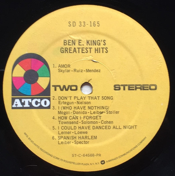 Ben E. King - Ben E. King's Greatest Hits (Vinyl, LP, Compilation, Reissue) Very Good (VG) / Very Good (VG)