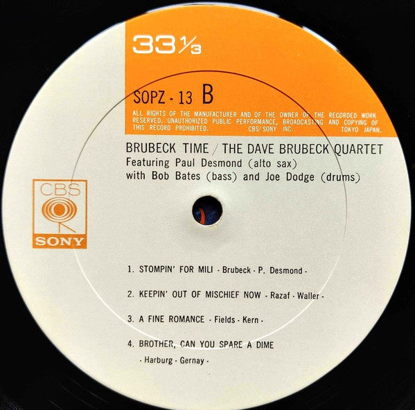 The Dave Brubeck Quartet - Brubeck Time (Vinyl, LP, Album)