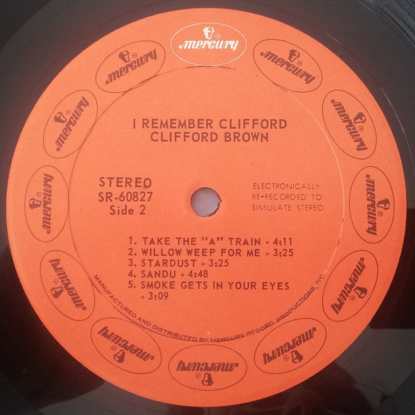 Clifford Brown - Remember Clifford (Vinyl, LP, Compilation, Stereo) Good Plus (G+) / Very Good (VG)