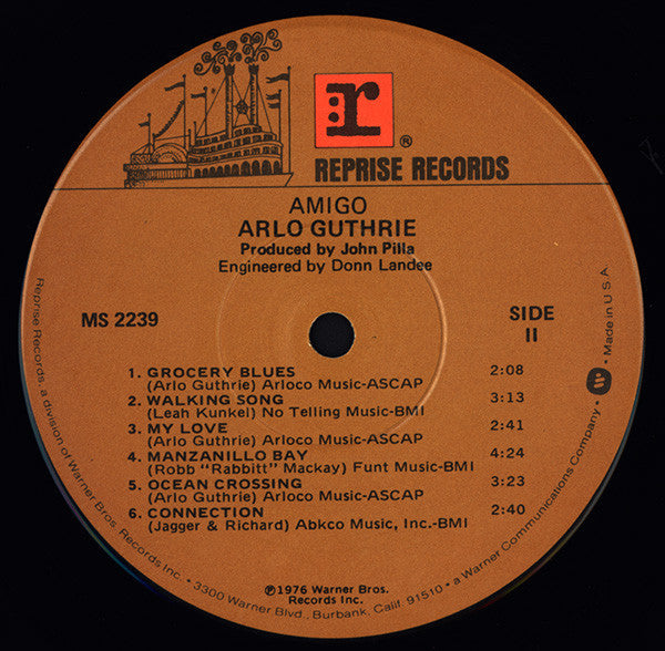 Arlo Guthrie - Amigo (Vinyl, LP, Album) Very Good (VG) / Very Good (VG)