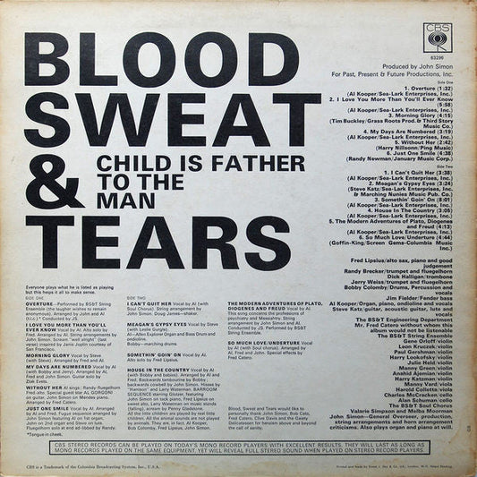 Blood, Sweat And Tears - Child Is Father To The Man (Vinyl, LP, Album, Stereo) Very Good (VG) / Good Plus (G+)