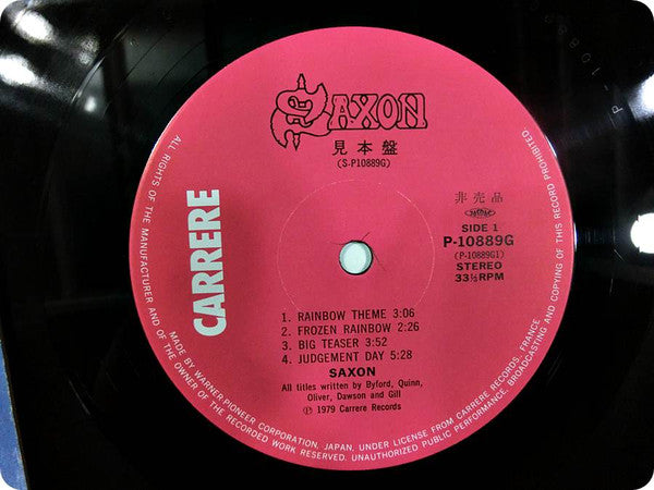 Saxon - Saxon (Vinyl, LP, Album, Promo) Near Mint (NM or M-) / Very Good Plus (VG+)