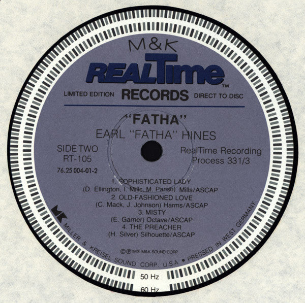 Earl Hines - "Fatha" (Vinyl, LP, Album) Very Good Plus (VG+) / Very Good Plus (VG+)