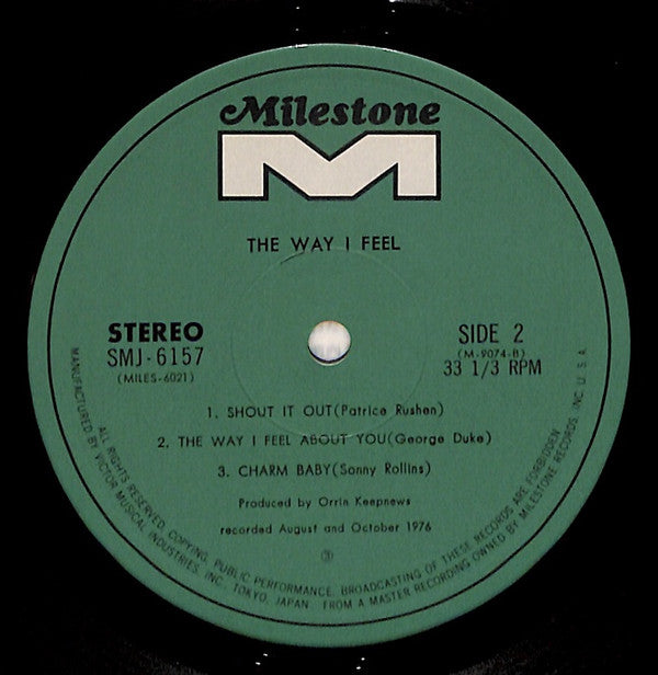 Sonny Rollins - The Way I Feel (Vinyl, LP, Album) Very Good Plus (VG+) / Very Good (VG)