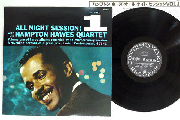 Hampton Hawes Quartet - All Night Session, Vol. 1 (Vinyl, LP, Album, Reissue, Stereo) Very Good Plus (VG+) / Very Good Plus (VG+)
