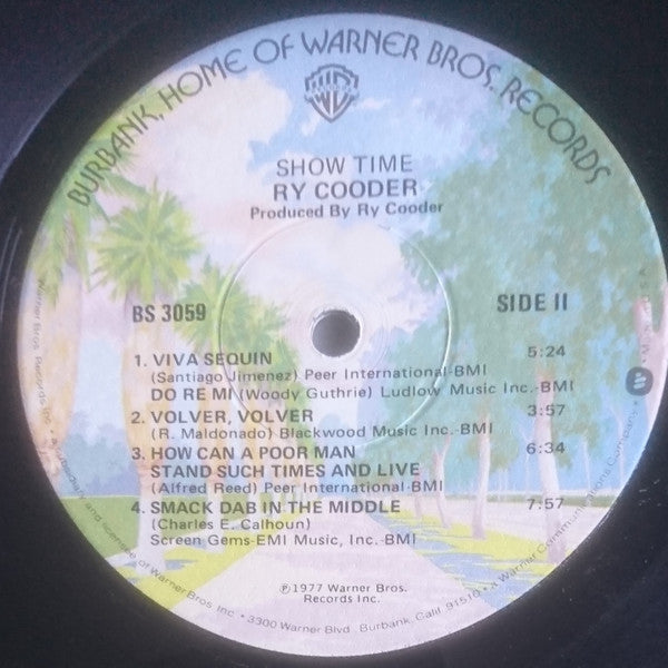 Ry Cooder - Show Time (Vinyl, LP, Album) Very Good (VG) / Good Plus (G+)
