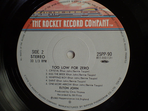 Elton John - Too Low For Zero (Vinyl, LP, Album)