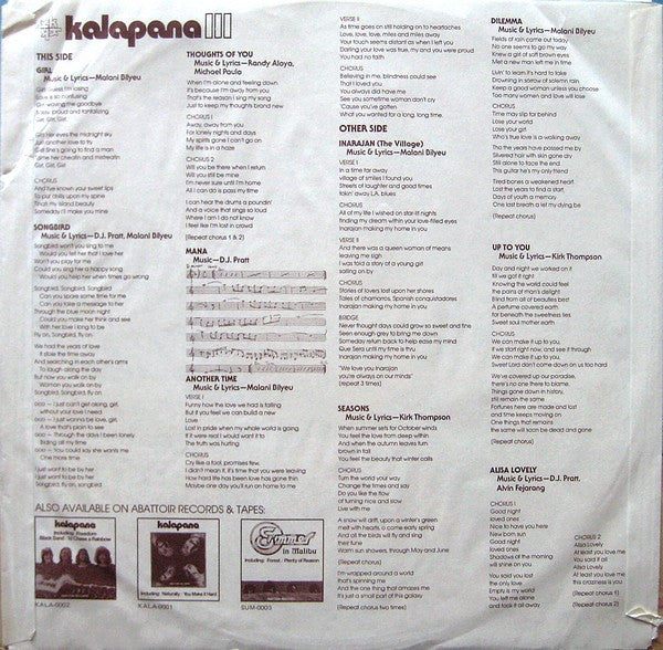 Kalapana - Kalapana III (Vinyl, LP, Album)