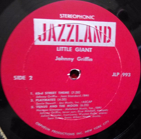 Johnny Griffin - The Little Giant (Vinyl, LP, Album, Reissue, Stereo) Good Plus (G+) / Very Good (VG)