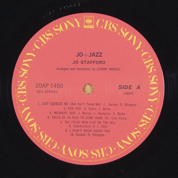 Jo Stafford - Jo + Jazz (Vinyl, LP, Album, Reissue, Stereo)