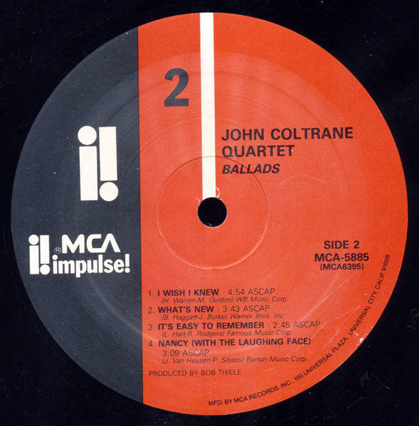 The John Coltrane Quartet - Ballads (Vinyl, LP, Album, Reissue, Rem...